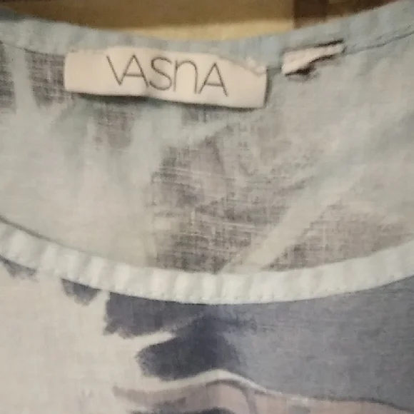 Eileen Fisher Blue Tie-Dye Midi Dress - Picture 2 of 5